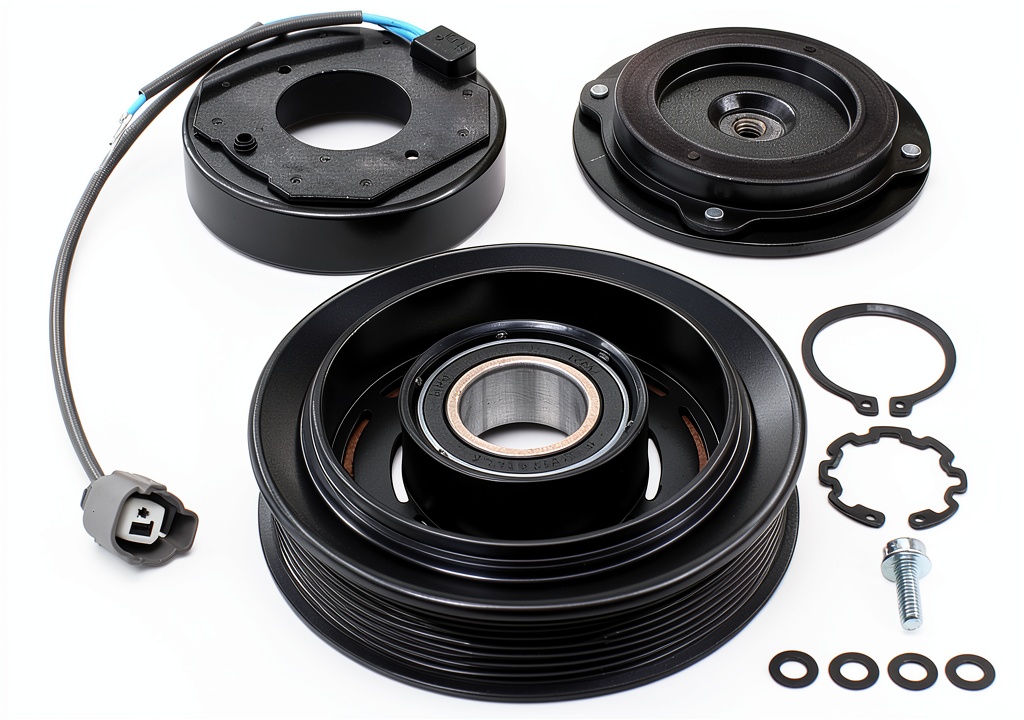 Installing Honda Accord Air Conditioning Clutch ApplianPar on a workbench