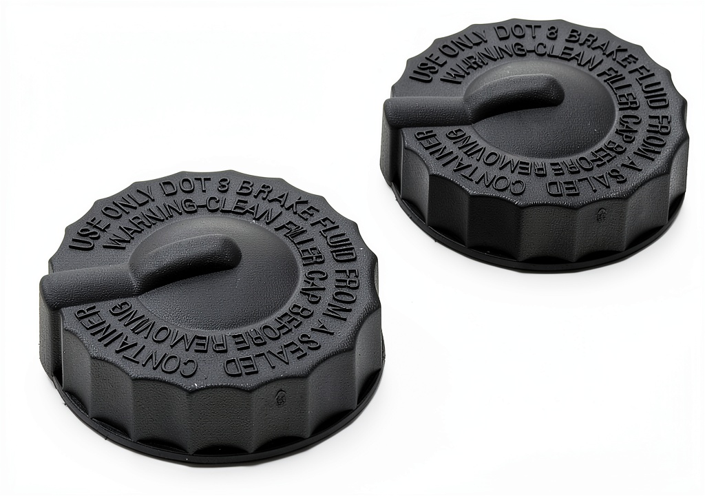 Installing Dorman Black Plastic Master Cylinder Cap for Cars on a wooden workbench