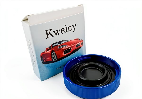 kweiny Aluminum Brake Fluid Cap Blue Anodized-1